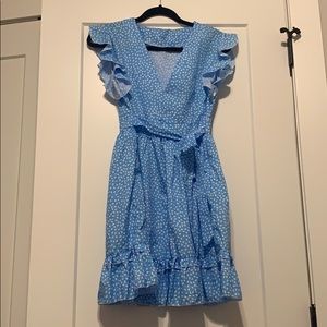 Shein mini blue spotted dress